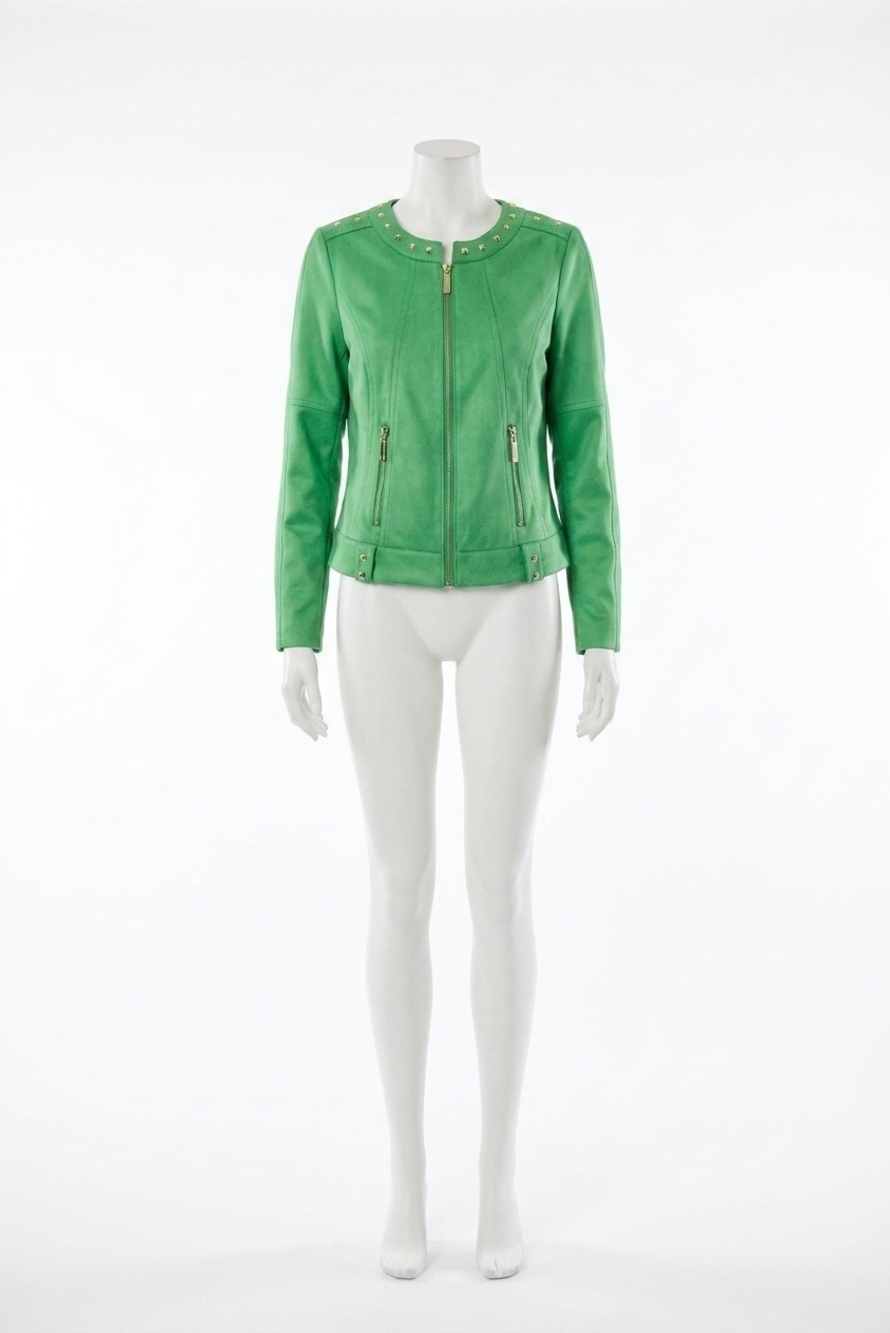 NEW JOSEPH RIBKOFF zip front casual jacket in island green